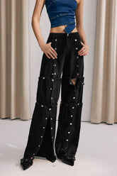 Luisa Jeans mit Knopfverzierung
